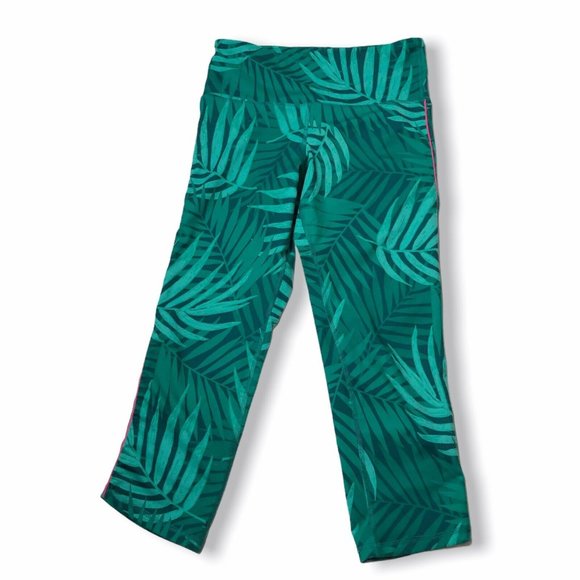Old Navy Pants - Old Navy M Cropped High Rise Leggings Green Palm P